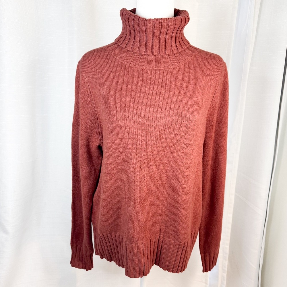 Patagonia Women's Recycled Cashmere Turtleneck Sweater M Dusty Rose Pink EUC